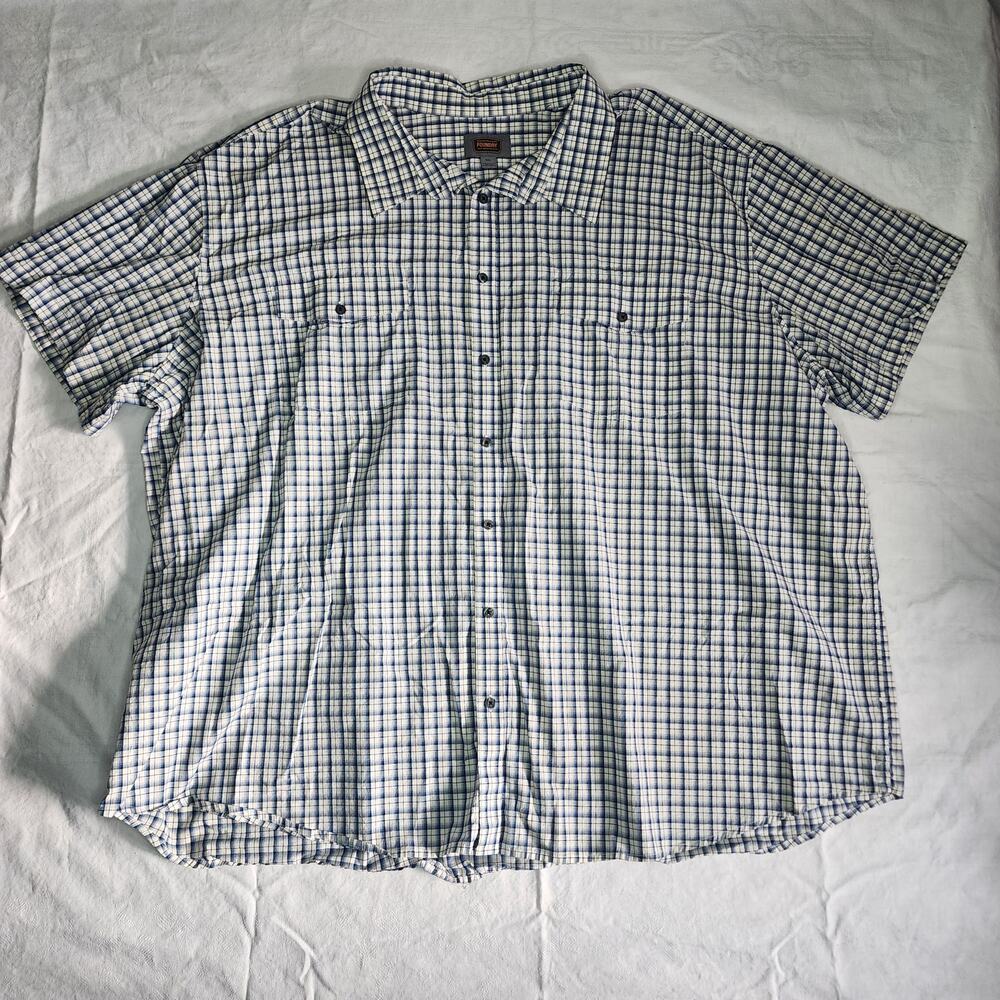 The Foundry Co. Men's 5XLT Short Sleeve Shirt-Plaid